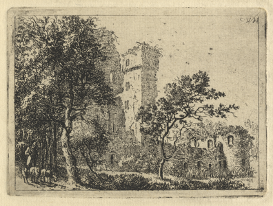 201352 Gezicht op de ruïne van het kasteel De Haar bij Haarzuilens uit het oosten.N.B. De gemeente Haarzuilens is per 1 ...